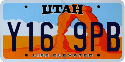 UT license plate Y169PB