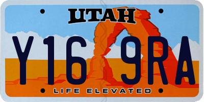 UT license plate Y169RA