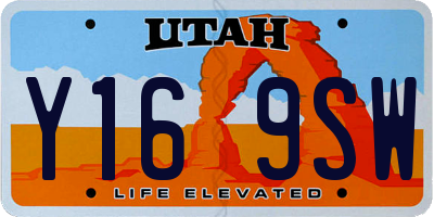 UT license plate Y169SW