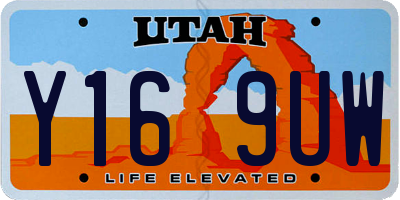 UT license plate Y169UW