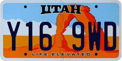 UT license plate Y169WD
