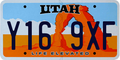 UT license plate Y169XF