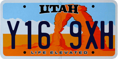 UT license plate Y169XH