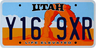 UT license plate Y169XR