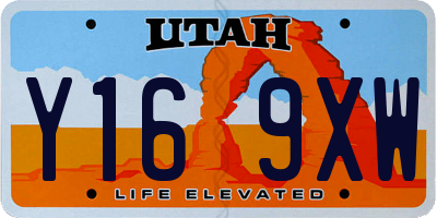 UT license plate Y169XW