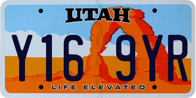 UT license plate Y169YR