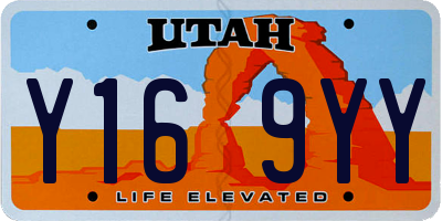 UT license plate Y169YY