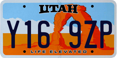 UT license plate Y169ZP
