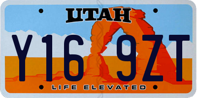 UT license plate Y169ZT