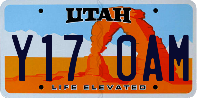 UT license plate Y170AM