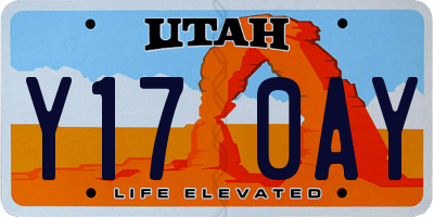 UT license plate Y170AY
