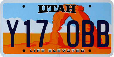 UT license plate Y170BB