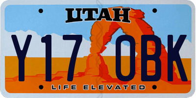 UT license plate Y170BK