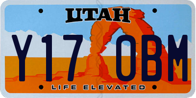 UT license plate Y170BM