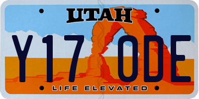 UT license plate Y170DE