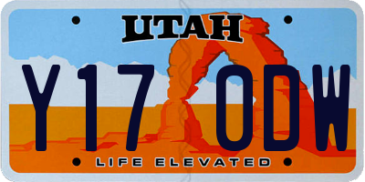 UT license plate Y170DW