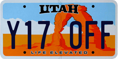 UT license plate Y170FF