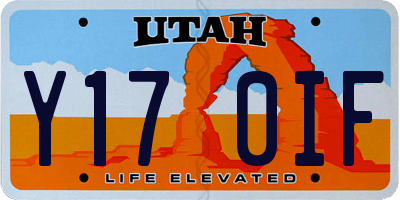 UT license plate Y170IF