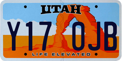 UT license plate Y170JB