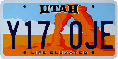 UT license plate Y170JE