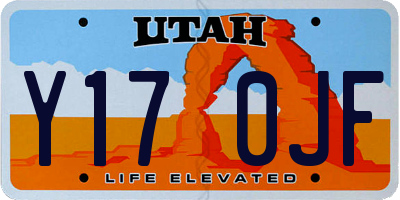 UT license plate Y170JF