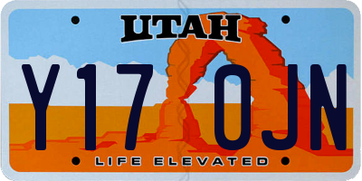 UT license plate Y170JN