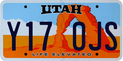 UT license plate Y170JS
