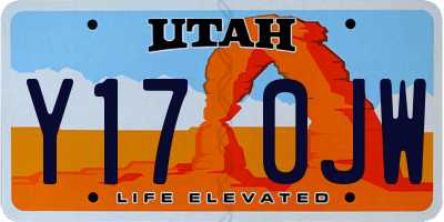 UT license plate Y170JW