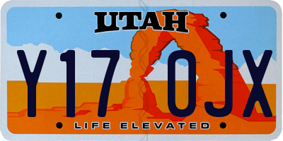 UT license plate Y170JX
