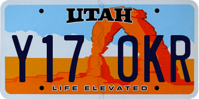 UT license plate Y170KR