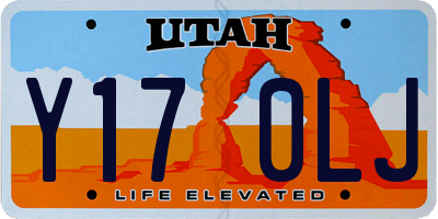 UT license plate Y170LJ