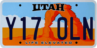 UT license plate Y170LN
