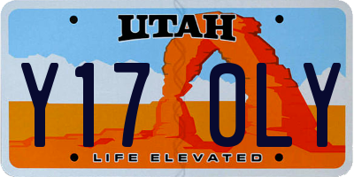 UT license plate Y170LY