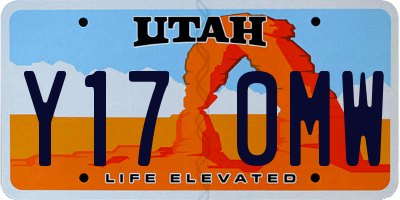 UT license plate Y170MW