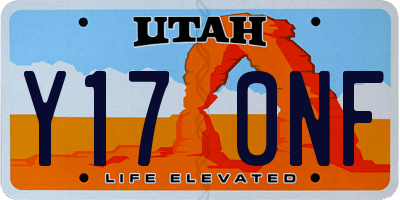 UT license plate Y170NF
