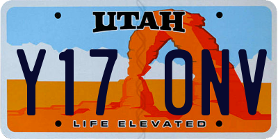 UT license plate Y170NV