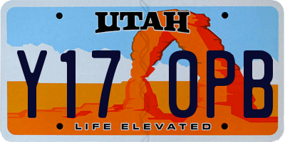UT license plate Y170PB