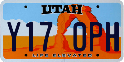 UT license plate Y170PH