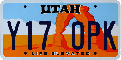 UT license plate Y170PK