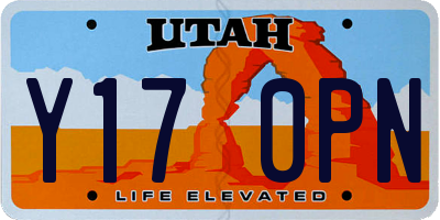 UT license plate Y170PN