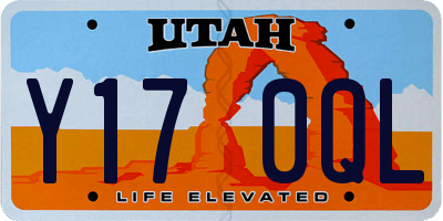 UT license plate Y170QL