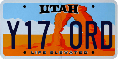 UT license plate Y170RD
