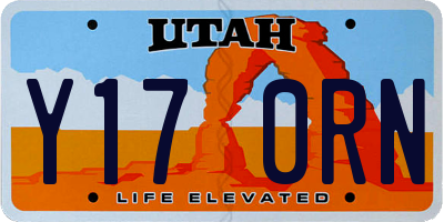 UT license plate Y170RN