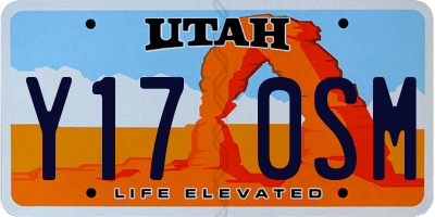 UT license plate Y170SM