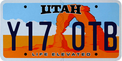 UT license plate Y170TB
