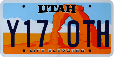 UT license plate Y170TH