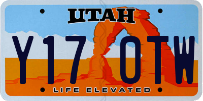UT license plate Y170TW