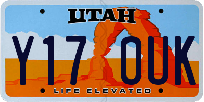 UT license plate Y170UK