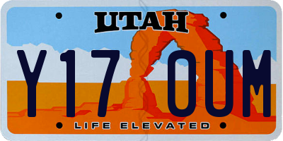 UT license plate Y170UM