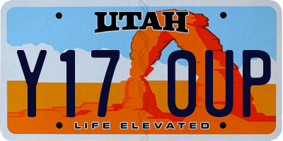 UT license plate Y170UP